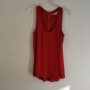 Collective Concepts: red short sleeve blouse